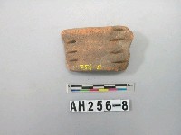 藏品(紅色夾砂陶把殘件)的圖片